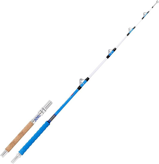 Fiblink Saltwater Fishing Rod Heavy Duty Trolling Rod Conventional Boat Standup Big Game Deep Sea Rod with Roller Guides(5'6"/6'/7'6",50-80lbs/80-120lbs)