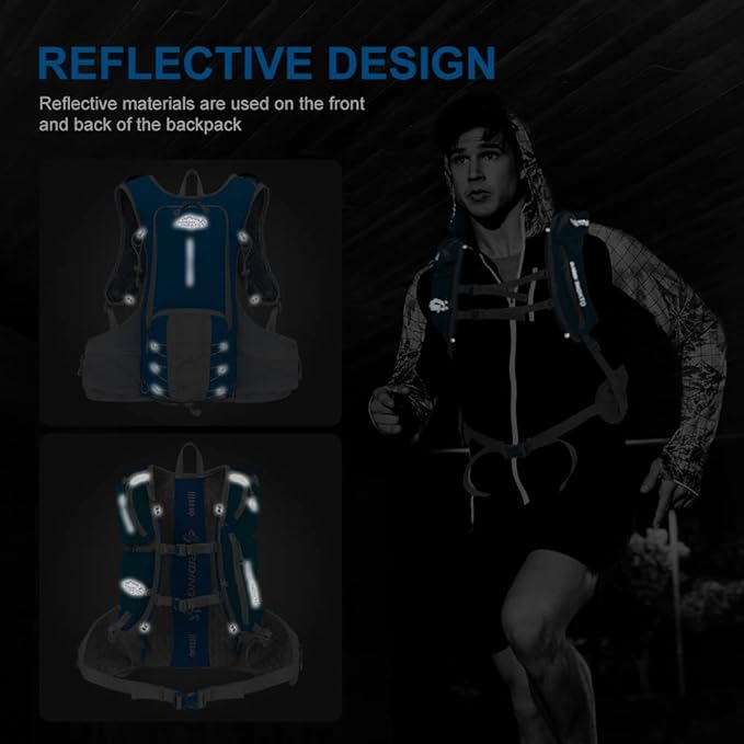 INOXTO Hydration Pack Backpack ,Water Backpack with 2L Leakproof Water Bladder, Running Hydration Vest for Man, Daypack for Cycling Motocross Climbing Trail Running