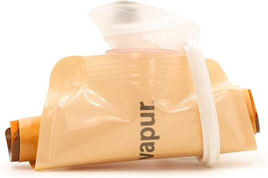 Vapur Flexible, Collapsible Wide Mouth Anti-Bottle with Detachable Carabiner, 23 Ounce, Sierra California Gold, Pack of 1