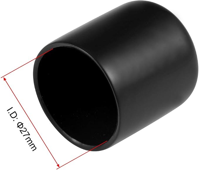 uxcell 20pcs Rubber End Caps 27mm ID Vinyl Round Tube Bolt Cap Cover Thread - Image 3