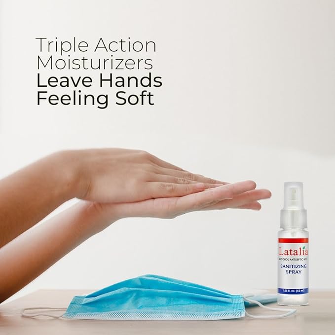 Hand Sanitizer Spray - Pack of 12 Unscented Spray Hand Sanitizer for Hands (1.85 fl. oz & 55ml)