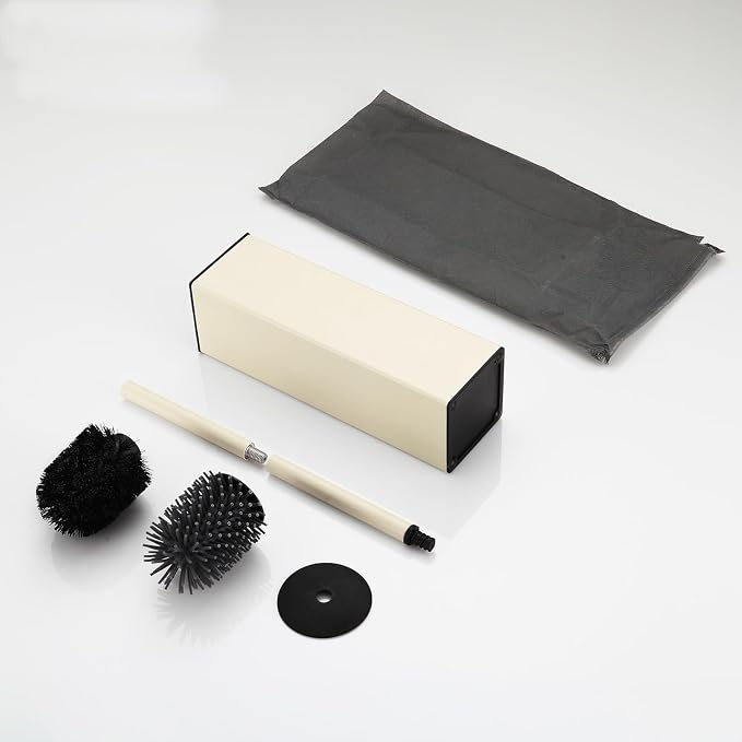BGL Standing Toilet Brush and Holder Matte White Aluminium Toilet Bowl Cleaner - Image 8