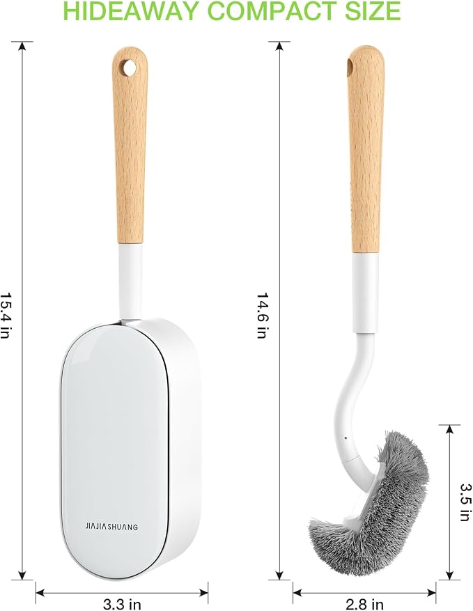 Wooden Toilet Brush, OSCIOSS Toilet Brush and Holder Set - Image 8
