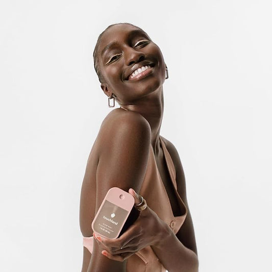 Touchland Glow Mist Revitalizing Hand Sanitizer Spray, Rosewater scented, 1FL. OZ. Travel Size