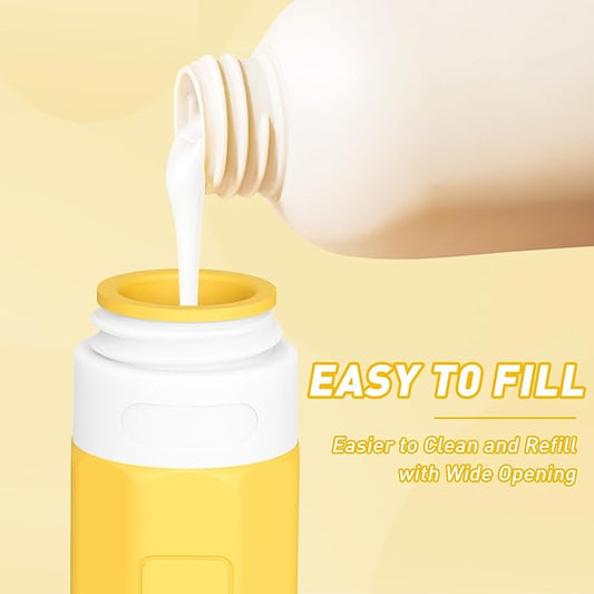 Redfly Travel Bottles for Toiletries, 3oz Tsa Approved Travel Size Containers, BPA Free Leak Proof Squeezable Containers for Toiletries, Silicone Refillable Essentials for Shampoo Conditioner Colorful