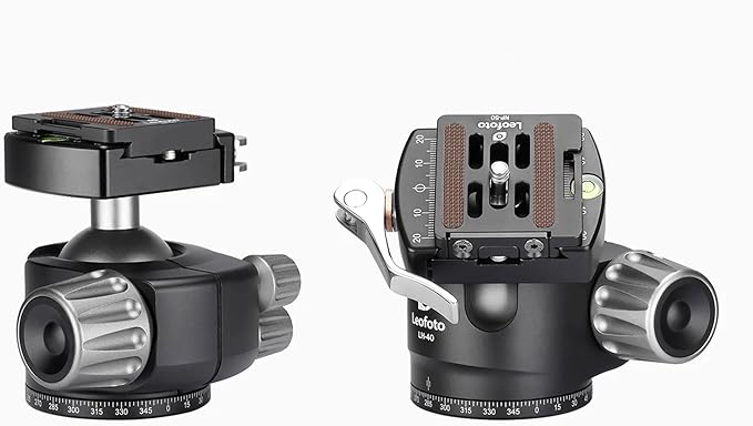 Leofoto Professional Camera Tripod, 63.4" Compact Carbon Fiber Tripod for DSLR Video Camcorder, 3 Leg Sections, 360° Ball Head, Max Load 20KG/44Lb (LS-323CX+LH-40LR)