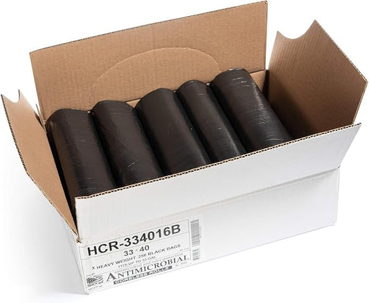 Aluf Plastics High Density Trash Bags, 33 Gallon, 16 Micron, - Image 2