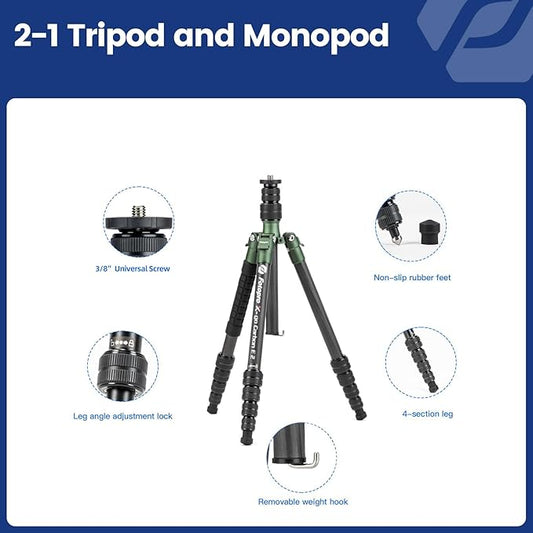 Fotopro Mini Tripod Desktop Aluminum Alloy 20 Inch with 360 Ball Head 1/4 inches Quick Release Plate Portable Tabletop Mini Tripod for Camera DSLR Video Camcorder Photography with Bag Load up to 11lbs
