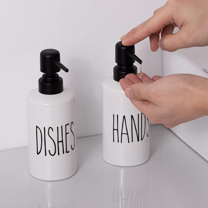 FE Hand Soap Dispenser, 10oz Ceramic Soap Dispenser - Image 7