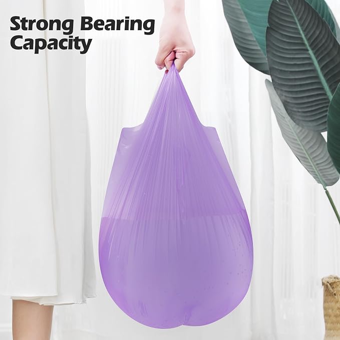 2-4 Gallon Portable Trash Bags, Bedroom Trash Can, Strong Trash Bags(Purple) - Image 7