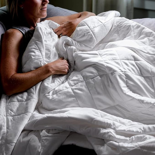 LUXOME Lightweight Blanket | 100% Rayon (Viscose) from Bamboo Fabric & Fill | King/Cal King - 98"x92" | Thermal-Regulating | White