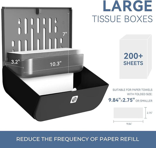 Commercial Paper Towel Dispenser Wall Mount C-Fold Multifold Trifold Towels - Image 2