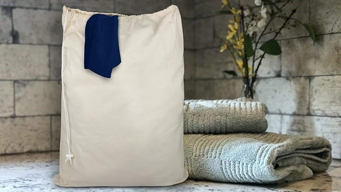 Urban Villa Laundry Bags Canvas|Dirty Clothes Travel Laundry Bag|Machine Washable|Reusable College Hostel Hamper Liner Bag - 1 Pack|Size 28 x 36 Inches