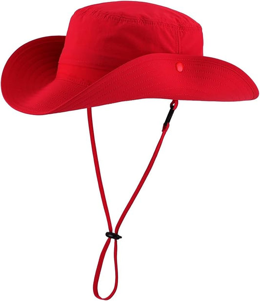Connectyle Sun Hat for Men Women Outdoor UV Protection Safari Hat for Fishing Hiking Gardening Breathable Cowboy Hat UPF50