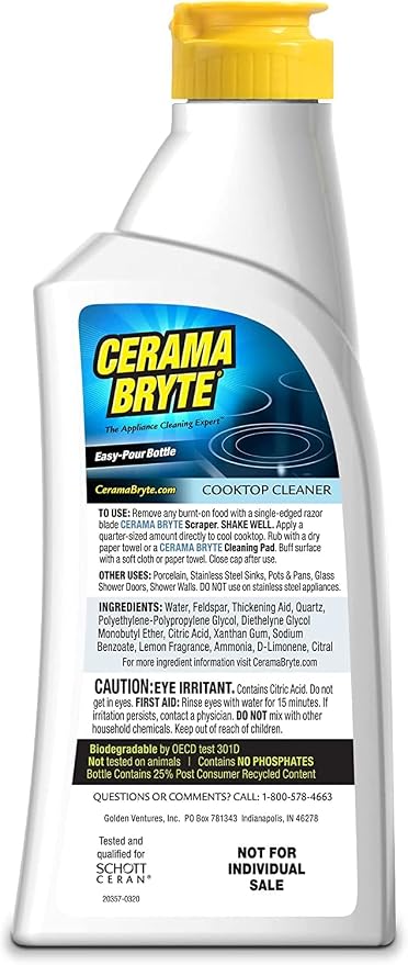 Cerama Bryte Glass Cooktop and Stove Top Cleaner Combo Kit - Image 9