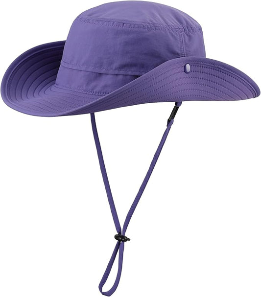 Connectyle Sun Hat for Men Women Outdoor UV Protection Safari Hat for Fishing Hiking Gardening Breathable Cowboy Hat UPF50