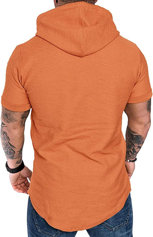 Lexiart Mens Fashion Athletic Hoodies Sport Sweatshirt Solid Color Fleece Pullover