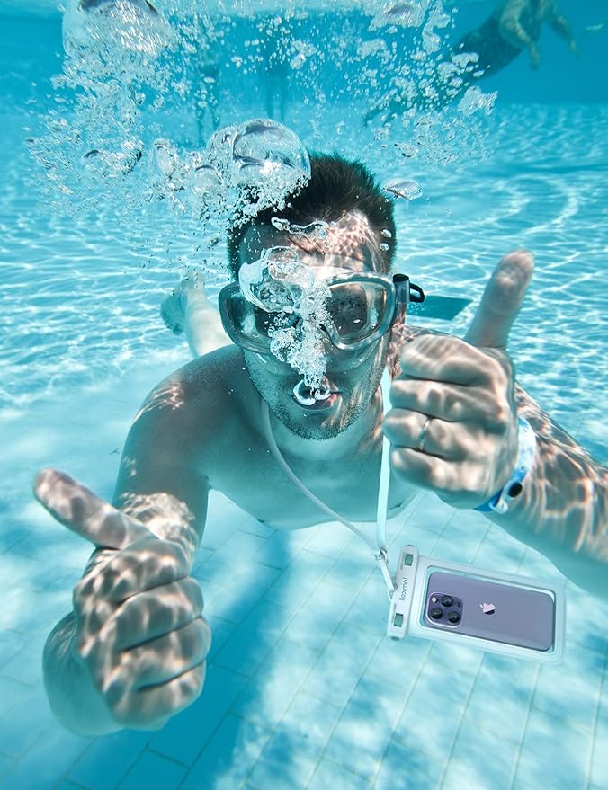 Lamicall 2 Pack Green White Cell Phone Bag, for Mother Mom, Birthday Gift for Father Teens Girls Boys Phone Pouch