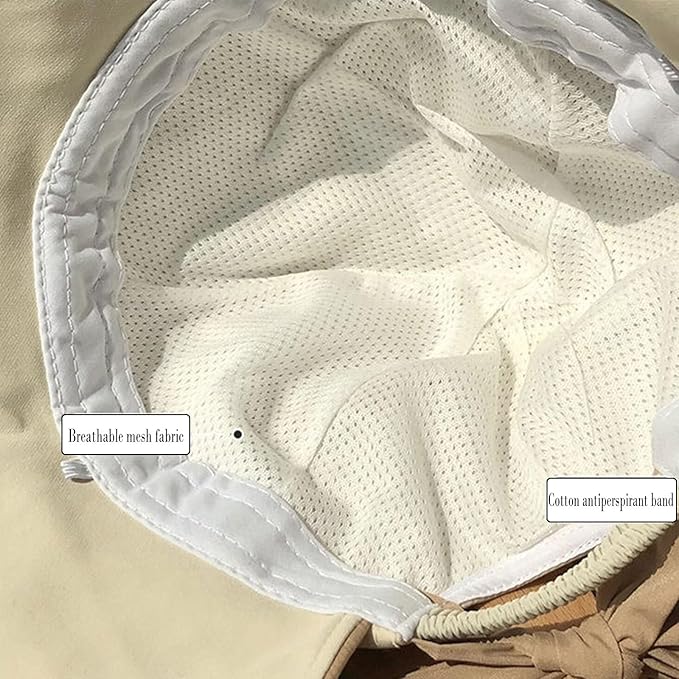 Wide Brim Hats for Woman Foldable Hats Sun Hats for Women uv Protection Bowknot Bucket hat Adjustable hat with Ponytail Hole