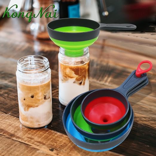 KongNai Canning Funnel for Wide and Regular Jars,Wide Mouth Funnels Sets of 3 - Image 7