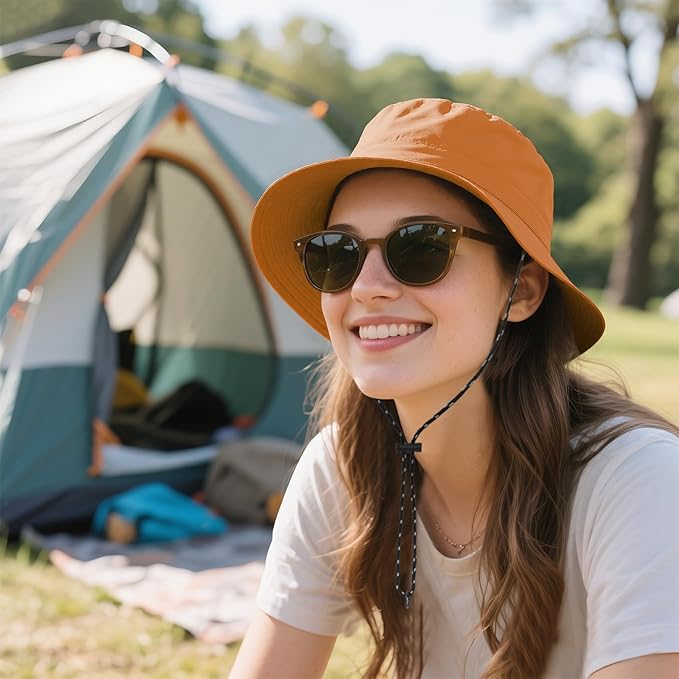 Durio Waterproof Bucket Hats for Woman UPF 50+ Sun Hat UV Protection Packable Rain Hats for Women Lightweight Hiking Hat