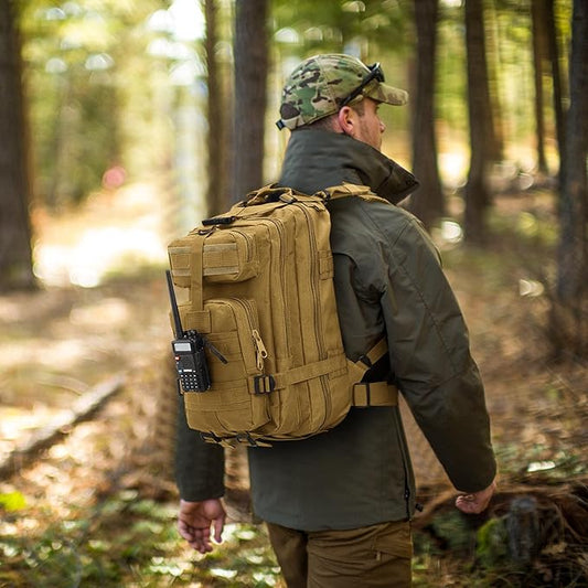 Small Military Tactical Backpack, 30L Tactical Assault Bag for Men, Army Assault Rucksack GYM Hiking Backpack Bug Out Bag Khaki