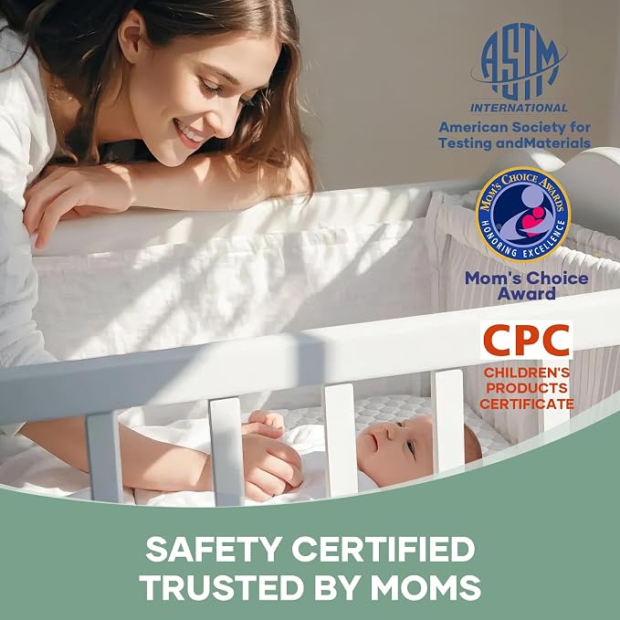 OhGeni 100% Waterproof Mattress Protector, Crib Size-2 Pack Mattress Pad - Image 9