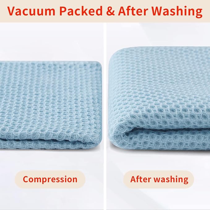 Homaxy 100% Cotton Waffle Weave Kitchen Dish Towels, Ultra Soft Absorbent Quick - Image 8