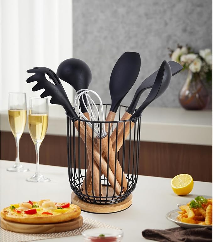 WDT Tool Utensil holder for Kitchen Counter,Large Utensils Holder For Farmhouse - Image 6