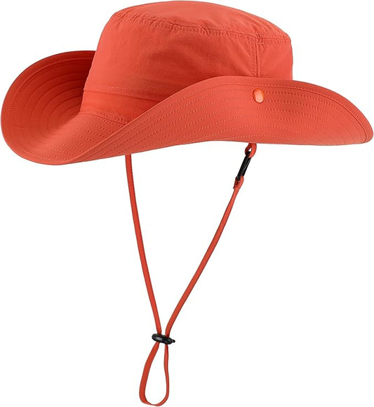 Connectyle Sun Hat for Men Women Outdoor UV Protection Safari Hat for Fishing Hiking Gardening Breathable Cowboy Hat UPF50