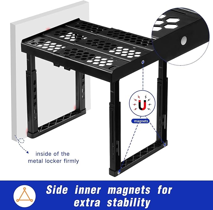 Piffny Locker Organizer Shelf, Adjustable Width and Height, Ideal Locker Shelf - Image 6