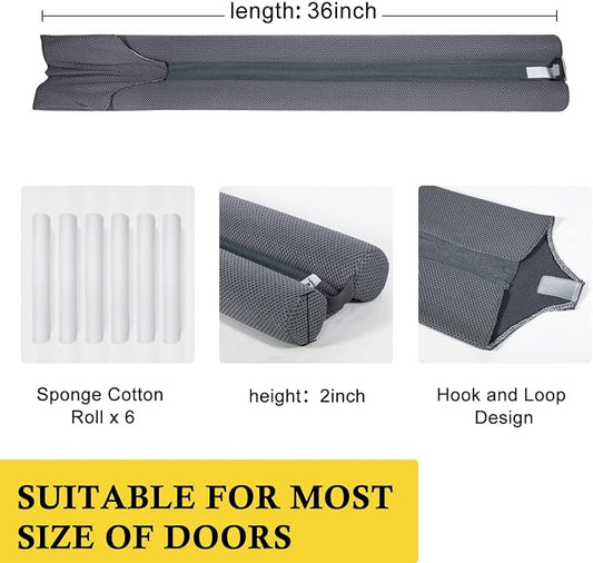 fowong Door Draft Stopper 36 Inch Adjustable Draft Stopper - Image 2