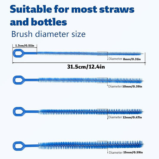 6pcs 12.4in Extra Long Straw Brushes - Image 2