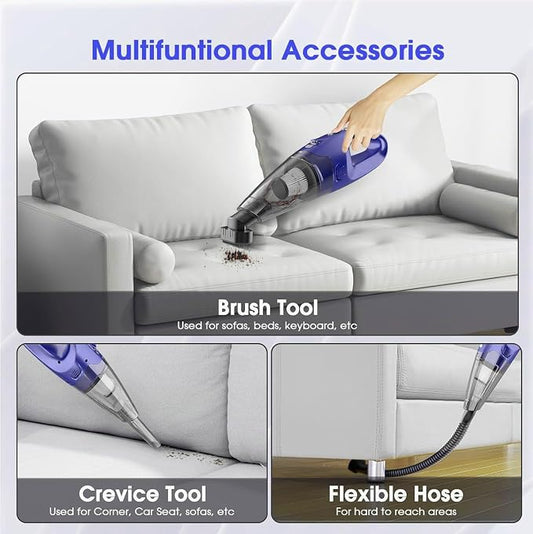 Handheld Vacuum Cordless Rechargeable – 6000Pa Mini Hand Held Vacuum, LED Light - Image 2