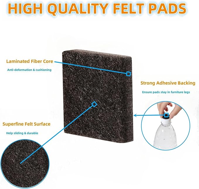 Furnigear Felt Furniture Pads for Hardwood Floors - Image 6