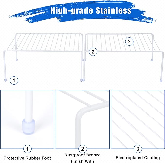 Medium Cabinet Storage Shelf Rack, Shelves,Kitchen Counter and Cabinet Shelf - Image 5