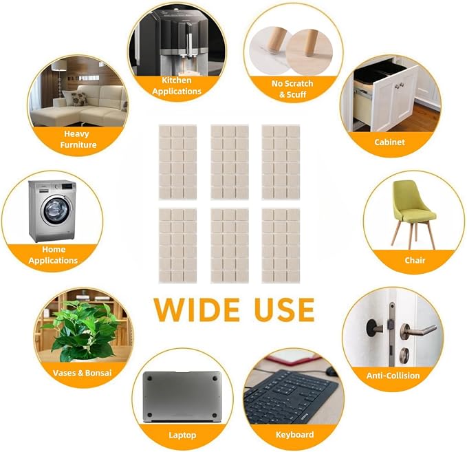 Furnigear Felt Furniture Pads for Hardwood Floor - Image 7