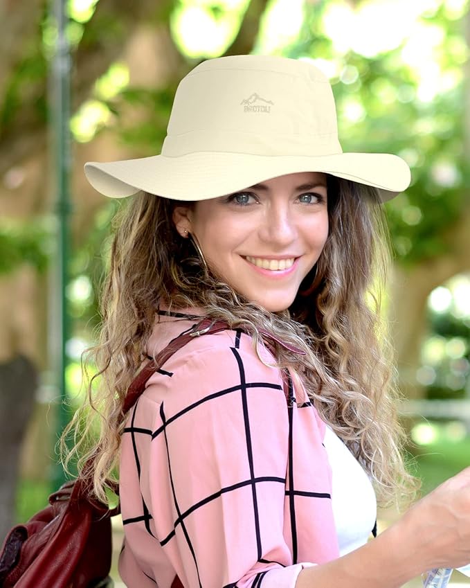 BROTOU Foldable Bucket Hats for Women/Men, UPF 50+ Wide Brim Sun Hat, Waterproof Fishing Cap with UV Protection