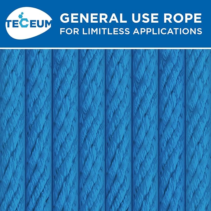 TECEUM Cotton Rope 3/16” – 100 FT – Strong All-Purpose Braided Rope – Natural - Image 9