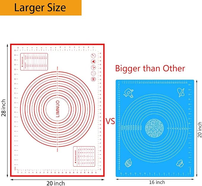 Silicone Baking Mat,Non Stick Rolling Dough - Image 7
