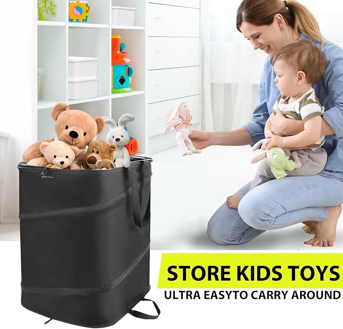 YUDI & GARDEN 46 Gallon Square Collapsible Yard Waste Bin|Collapsible Trash - Image 9