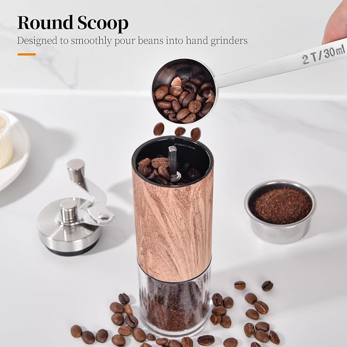 Long Handle Coffee Scoop: 5.98 Inch 18/8 Stainless Steel 2 Tablespoon Metal - Image 9