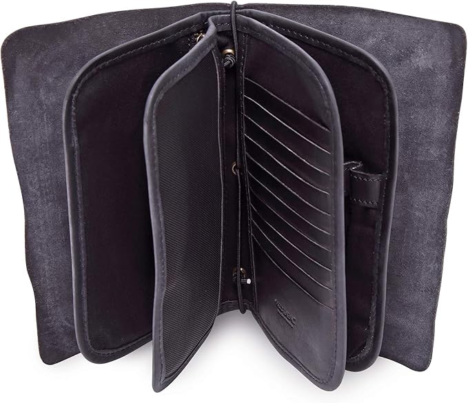 Genuine Leather Nomad Organizer Travel Wallet | Women's Wallet Clutch Passport Holder