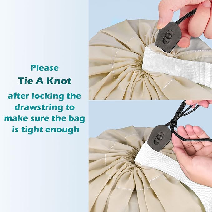 Heavy Duty Laundry Bag 2 Pack XL Nylon Laundry Bags with Straps, Washable Large Dirty Clothes Organizer with Drawstring Closure, Travel Washing Bag Fit a Laundry Hamper or Basket