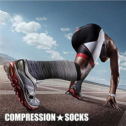 CHARMKING Compression Socks for Women & Men Circulation (3 Pairs) 15-20 mmHg is Best Support for Athletic Running Cycling