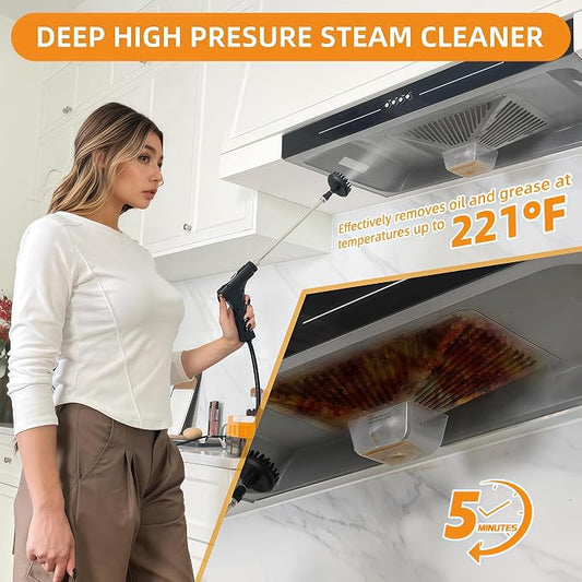 Handheld Pressurized Steam Cleaner, 6-Level Adjustable Handle 20s Heat-Up Big - Image 2