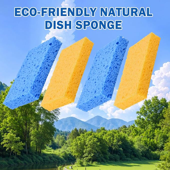 YoleShy 48 Pack Sponges Kitchen Natural Compressed Cellulose Sponges - Image 7