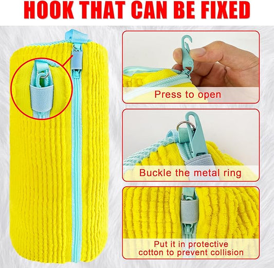 XXL Shoe Washing Machine Bag - 2-Pack Reusable Shoe Cleaning Bags, 360° Deep Clean for Tennis Shoes, Sneakers and Slippers, Includes 2 Storage Dust Bags (Yellow)