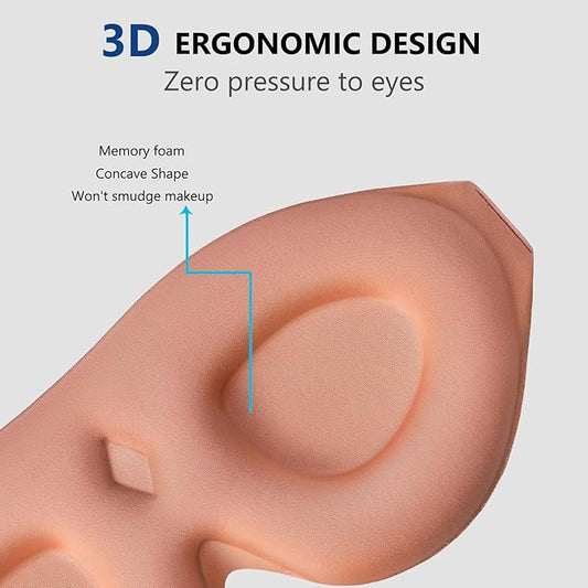 ALASKA BEAR 100% Blackout Sleep Mask for Women and Men, Vacuum-Sealed, Dusty Pink