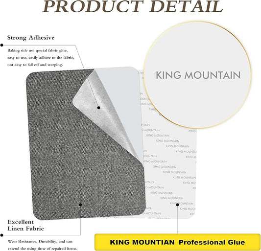 KING MOUNTAIN Fine Linen Repair Patches, Self-Adhesive Linen Fabric Patches - Image 2